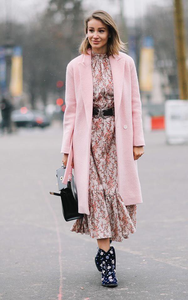 розово-пудровое пальто