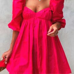 Розовое платье в женском образе: с чем носить, под какую обувь