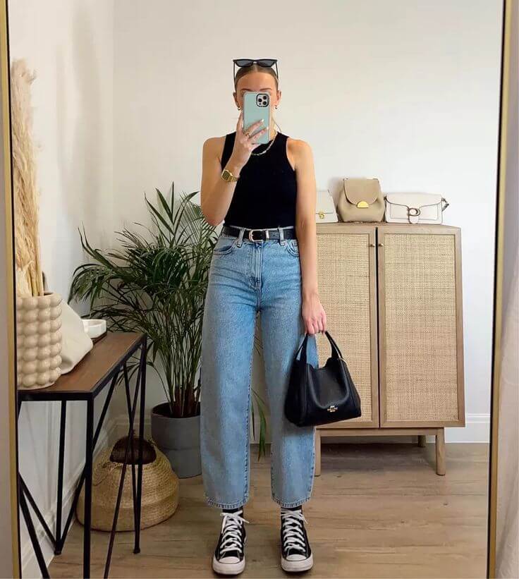 джинсы баллон с чем носить девушке